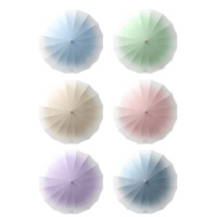 美度雨伞58.5cm*16K长柄渐变色防紫外线M1612(颜色随机)