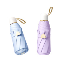 美度雨伞53.5cm*8k三折双层覆膜插画M5008(颜色随机)