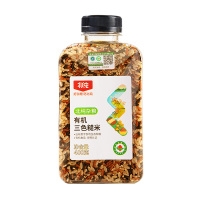 北纯糙米三色有机粒大饱满粘糯可口低脂杂粮米香浓郁400g*瓶