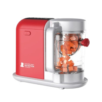 小白熊辅食机多功能加大环形底座稳固不易倒红色HL-0976