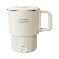 臻米电水壶便携式烧水壶折叠不锈钢旅行出差0.8L白色ZMSH-03pro