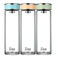 希诺玻璃杯360ml单层莲花滤网XN-6081(颜色随机)