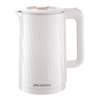 迈卡罗热水壶1.8L大容量不锈钢内胆安全设计双层防烫MC-SH188