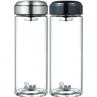 希诺玻璃杯530ml单层莲花滤网XN-6196(颜色随机)