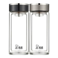 希诺玻璃杯260ml单层莲花滤网XN-1000(颜色随机)