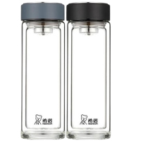 希诺玻璃杯330ml单层莲花滤网XN-1006(颜色随机)