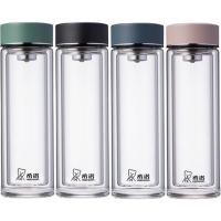 希诺玻璃杯240ml单层莲花滤网XN-6615(颜色随机)