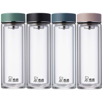 希诺玻璃杯320ml单层莲花滤网XN-6616(颜色随机)