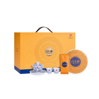 白大师白茶宫迎祥瑞白茶组合装三才盖碗茶具白牡丹散茶寿眉茶饼套装
