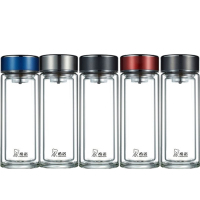 希诺玻璃杯285ml双层莲花滤网XN-6777(颜色随机)