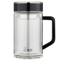 希诺玻璃杯450ml时尚便携密封防漏XN-6723(颜色随机)