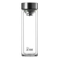 希诺玻璃杯240ml时尚便携密封防漏本色XN-6591