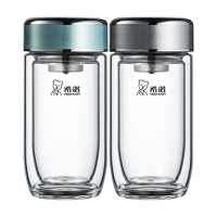 希诺玻璃杯230ml时尚便携密封防漏抗菌XN-1915(颜色随机)