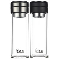 希诺玻璃杯320ml时尚便携密封防漏XN-7095(颜色随机)