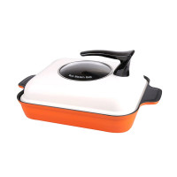 朗赫炒锅37cm韩国原装进口铸铝合金特氟龙涂层NSG-28