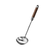 炊大皇汤勺圆润手感隔热防烫花梨木手柄勺头带刻度GC06HL