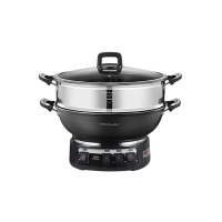 荣事达电炒锅5L蒸煮一体蒸笼蒸包子多功能炒锅单笼RS-FT36