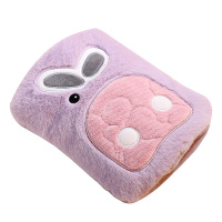 志高热水袋可拆卸兔毛绒紫色菠萝吹雪ZJ-008