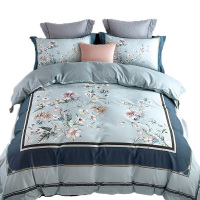 天琴床品四件套手感舒适细腻柔软顺滑色牢固好魅蓝TQ-T124