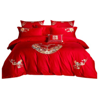 恒源祥床品四件套精美绣花舒适亲肤情深似海1DA23629-1