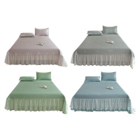 恒源祥凉席三件套触感清凉唯美花边1DLX251(颜色随机)