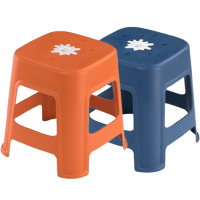 茶花中凳加厚卡通防滑胶凳脚踏简约塑料110003(颜色随机)