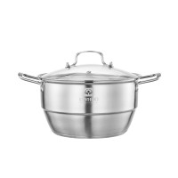 朗赫蒸锅26cm多功能大容量复合锅底导热快格莱奇LH-ZG09