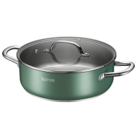 苏泊尔火锅28cm复底燃气电磁炉304不锈钢ET28AAS04-G