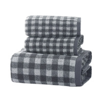 恒源祥浴巾三件套柔软透气亲肤米其格1DBMJ2035(颜色随机)