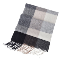 恒源祥围巾30*180cm亲肤柔软渐变大条格HEA529583