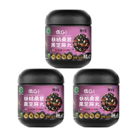 劲家庄黑芝麻丸粒粒饱满独立包装五珍食材营养搭配102g*3罐