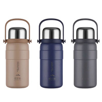 哈尔斯保温杯加大容量一盖两用方便快捷背提自由1L(颜色随机)