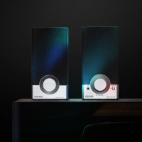 漫步者电脑音箱木质箱体大旋钮设计操作方便音质纯正黑色R18T