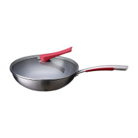 朗赫炒锅32cm防刮耐磨握感更舒适万福临门LH-CG15