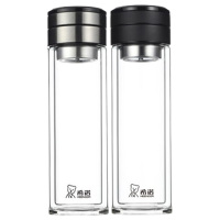 希诺玻璃杯360ml便携密封防漏时尚XN-7096(颜色随机)