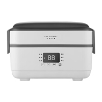 生活元素电热饭盒不带餐具智能保温双层1.5L不锈钢内胆密封保鲜不串味F36