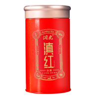 润虎茶叶滇红金针茶汤透亮色泽均匀香气袭人密封防潮铁罐装60g