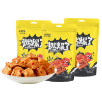 来伊份豆干清香弹嫩好吃美味麻辣Q弹豆香四溢重庆风味150g*3包