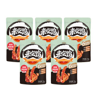 来伊份鸭锁骨解馋下酒骨酥肉紧吮指留香一口难忘甜辣70g*5包