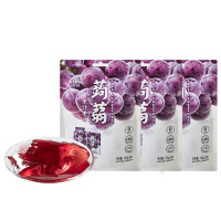 来伊份蒟蒻果汁果冻浓郁果香扑哧爆汁葡萄味120g*3包