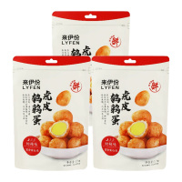 来伊份虎皮鹌鹑蛋甜辣耐嚼软萌小巧内藏绵密蛋黄125g*3包
