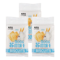 来伊份苏打饼干轻巧薄脆满口咸香酥脆美味奶盐味360g*3包
