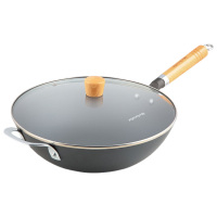 九阳炒锅32cm耐磨防刮易清洗受热均匀经久耐用CZB3225