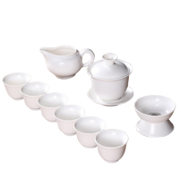 五拾缘茶具礼盒便携精巧陶瓷温润定窑盖碗套组WSY-20C02