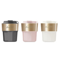 MOMOCONCEPT咖啡杯316不锈钢简单方便几何棱线290ml(颜色随机)