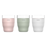 MOMOCONCEPT酒杯易握舒适双层不锈钢玻璃款330ml(颜色随机)