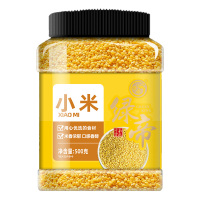 绿帝小米饱满金黄自然清香粒粒浑圆口感柔软米香四溢香滑软糯500g