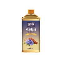 海天亚麻籽油方便拿取新鲜醇厚清亮甘润天然原香油香纯正铁桶装1L