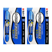 晨光文具双杰记号笔马克笔油性光盘笔勾勒笔大双头记号笔油性大头笔 蓝色12支/盒 2盒装 MG2110