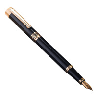 英雄钢笔12K金笔书写流畅8001精品盒镀金黑亮漆款1316A